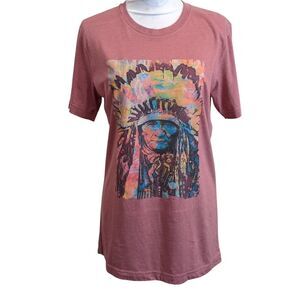 KEEP IT GYPSY Southwestern Native Tribal Wearable Art Graphic Tee Medium